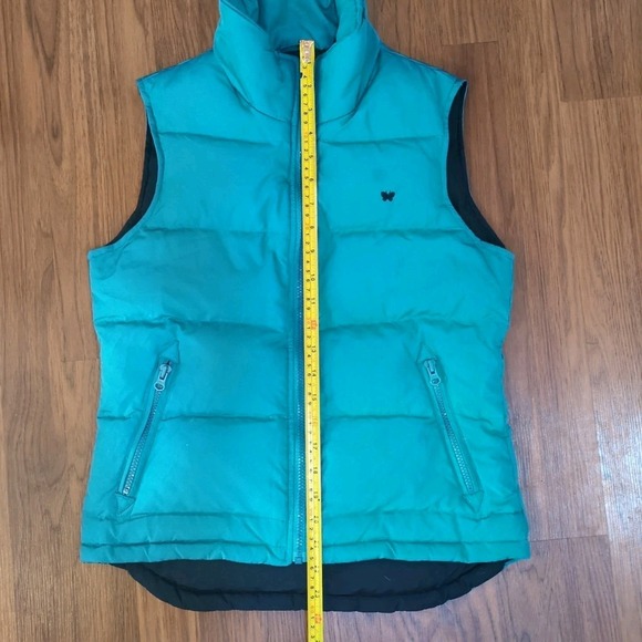 Vintage Y2K Aeropostale Down Puffer Vest Women Sz M Blue Full-Zip Preppy Pockets - Picture 13 of 16